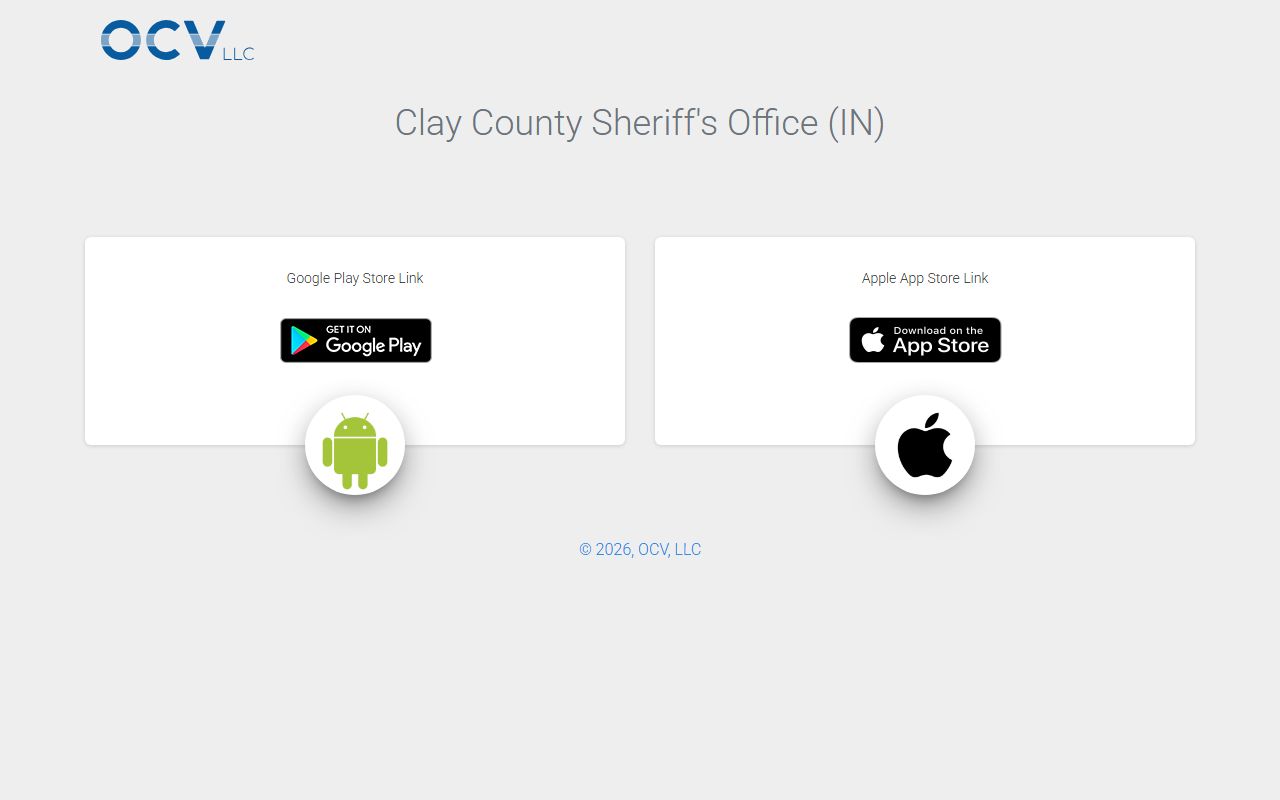 Clay County inmate search app share page for sheriff app